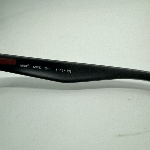 Maui Jim Sunglasses Frame MJ767-02MB 56-17-135 SECRETS STG-BG Black/Red H10672 - Picture 6 of 7